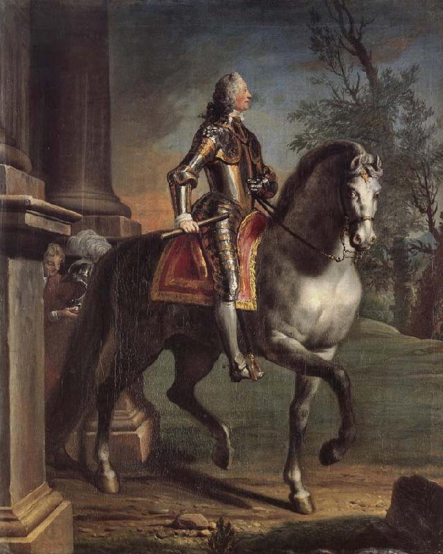 Joseph Highmore Equestrian portrait of King George II oil painting picture
